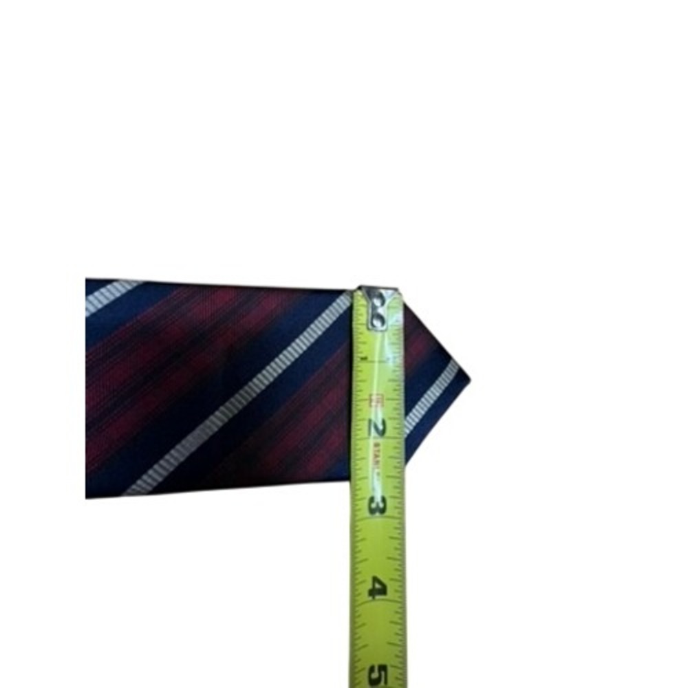 "Black Brown 1826" Silk Burgundy Blue Stripe Classic Men's Rep Tie Preppy Class - Picture 9 of 9